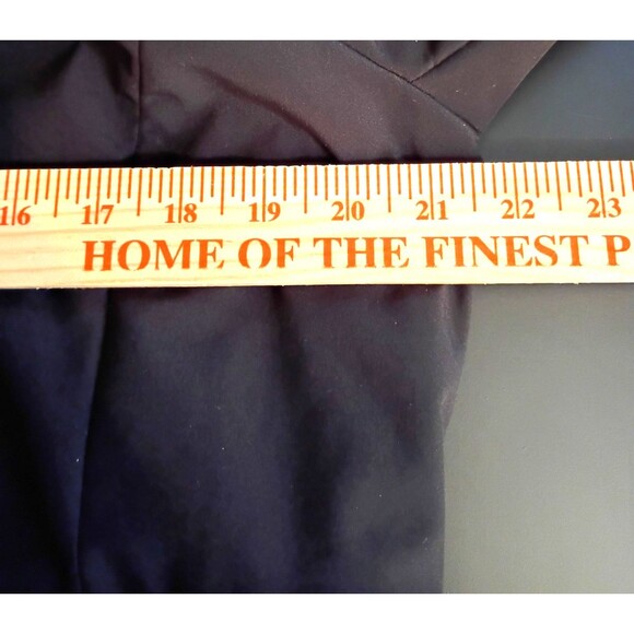 Black Car Coat Mid Length Size L Zip Snap Stand Up Mandarin Collar Lined Pockets - Picture 11 of 16